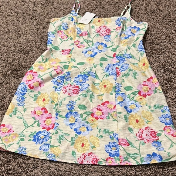 NWT A New Day Women’s Mini Woven Floral Tank Dress Size 10 - Picture 2 of 4